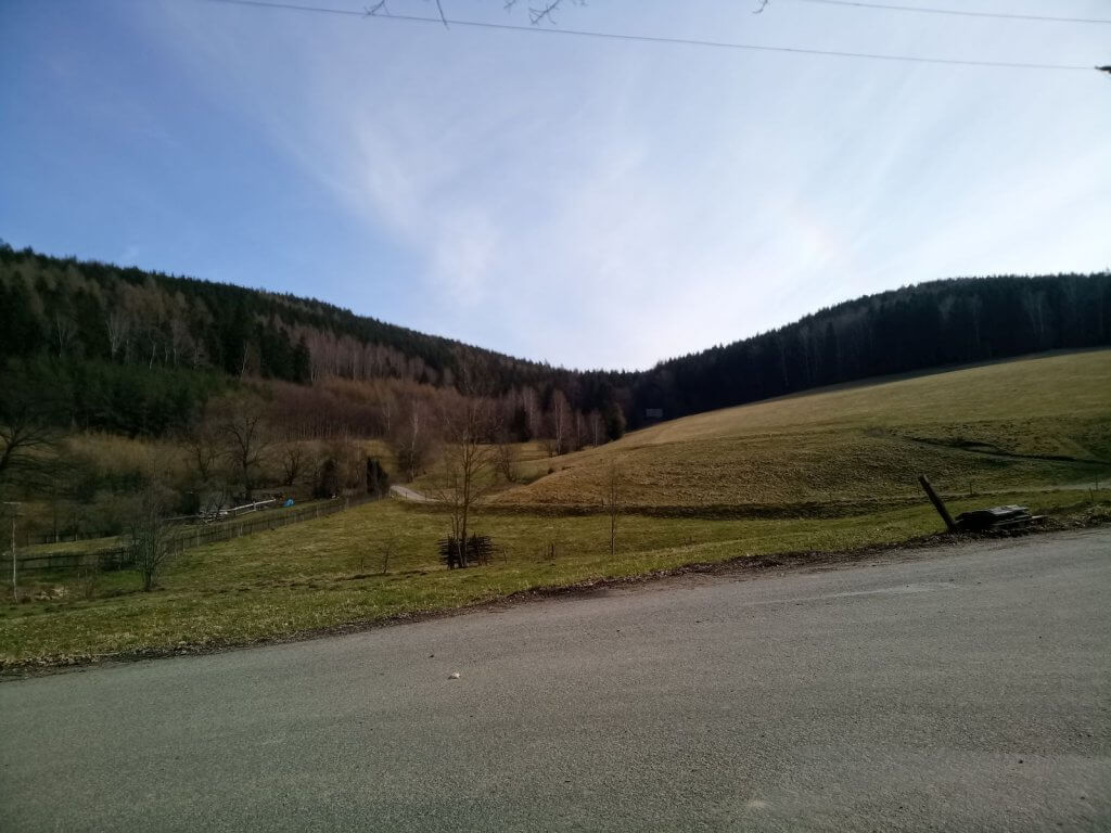 Blick über die Landschaft während unserer Rast